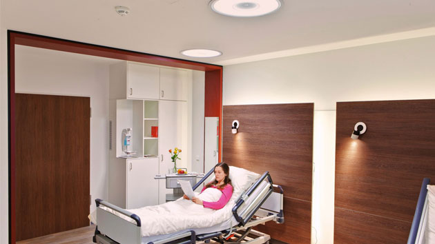 éclairage pour chambres de patients dans les hôpitaux
