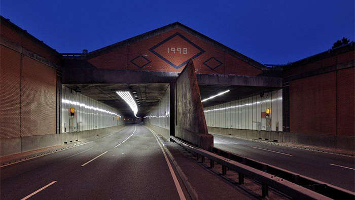 Le tunnel de Meir, mis en lumière par une solution d'éclairage LED de Philips