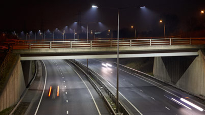 Axe routier A5 de Tamworth, mis en lumière par une solution d'éclairage LED de Philips