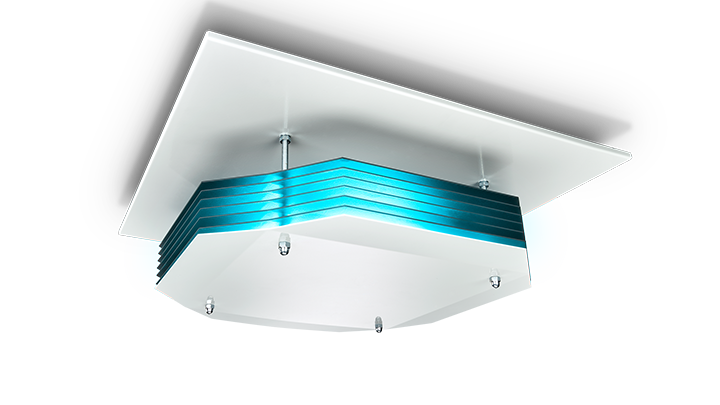 image du plafonnier de désinfection de l’air par UV-C
