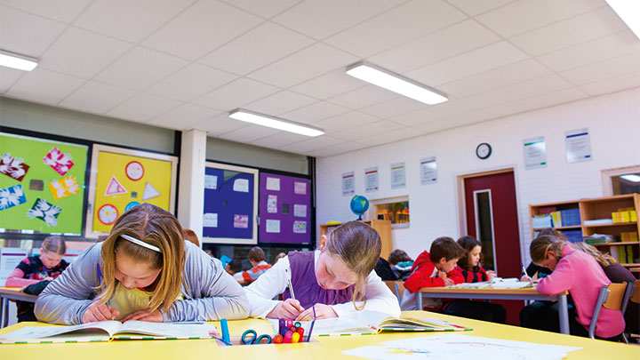 Réglage lumineux Concentration de SchoolVision : pour les activités qui requièrent une grande concentration