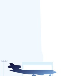 Illustration d’un aéroport côté pistes, avec un avion garé