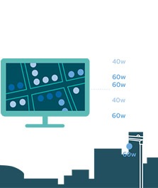 Illustration d’exemple de l’application de gestion de service CityTouch – Analysez, organisez et entretenez l’éclairage public